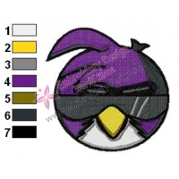Angry Ideas Purple bird Embroidery Design